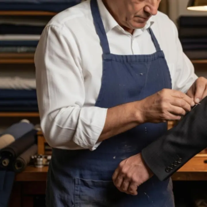 Férfi öltöny igazítása szabó által.