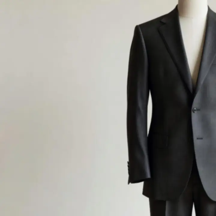 Férfi öltöny átalakítása előtte és utána: jobb illeszkedésű zakó és nadrág.