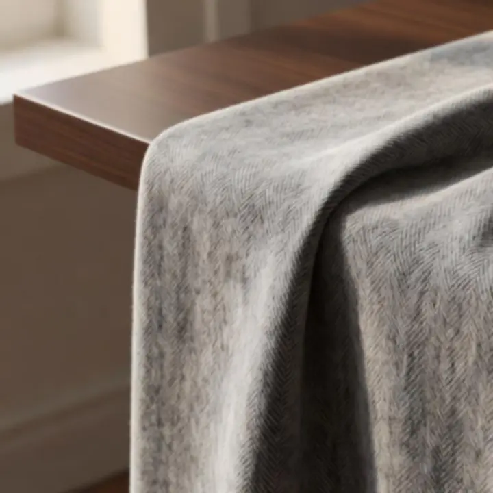 Gyapjú szövet részletének közeli felvétele